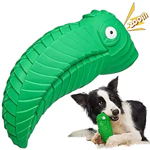 Sugelary Squeaky Dog Toys for Aggressive Chewer Large Medium Breed Dog, Indestructible Tough Durable Dog Chew Toys with Non-Toxic Natural Rubber (Toucan)