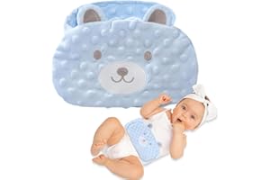 SKIKHN Wärmflasche Anti-Kolik Gürtel, 63 × 16 cm Beheizte Tummy Wrap, Baby Wärmegürtel Aus Rote Bohnen, Koliken und Gas Relief für Neugeborene und Kleinkinder 0-3 Jahre (Blau)