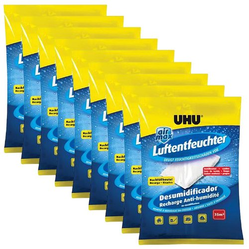 9x UHU 47135 Dehumidifier Refill 450 gr Neutral Scent