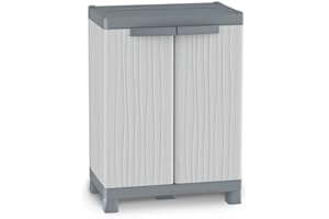 KREHER 'Meuble "Base Wave avec 2 tablettes réglables et coque de montage. Aspect et finitions. Haute avec pieds.