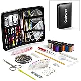 Kit de Costura Qisiewell Costurero 80pcs Accesorios Costura Kit de Accesorios para el viajes y hogar y emergencias