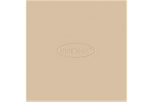 Unicook Pizza Stone for Oven and Grill, Square Baking Stone 33 x 33 cm, Cordierite Cooking Oven Stone, Thermal Shock Resistant Pizza Pan for Pizza, Bread, Including Dough Scraper