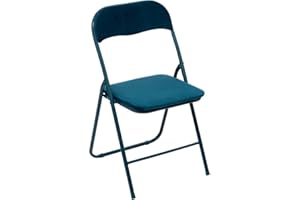 5 five simply smart Niebieskie aksamitne krzesło składane