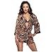 Produktbild Damen Sexy Leopard Print Sling Perspektive Schlafanzug Lingerie Morgenmantel Teddy Reizwäsche Reizvolle Frauen Lingerie Dessous Reizvolle Morgenmantel Lingerie(Kit)