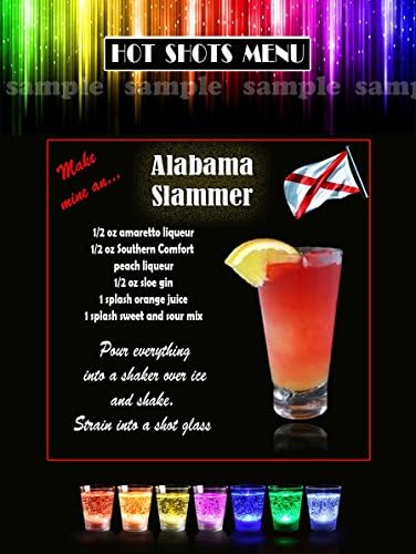 SHOTS/SLAMMERS COLLECTION "ALABAMA SLAMMER" STUNNING 8"X6" METAL SIGN