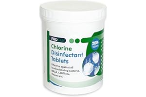 HYGIENE4LESS Prosan Chlorine Disinfectant Tablets 200 per Tub Creates a Ready To Use Disinfectant Solution x 2