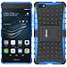 Produktbild Huawei P8 Lite hülle, ykooe (Rüstungs Series) Huawei P8 Lite Hülle Dual Layer Hybrid Handyhülle Stoßfest Handys Schutz Case mit Ständer Schutzhülle für Huawei P8 Lite Blau (5,0 Zoll)
