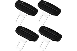 JRYXDS 4 Accesorios De Automóvil, Hebilla Del Asiento Del Coche, Adaptador De Cinturón Para Asientos De Coche (Negro)