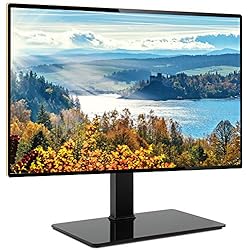RFIVER Pied TV sur Socle avec Support Pivotant et Réglable en Hauteur pour téléviseur de 40 à 80 Pouces Noir UT5001