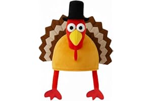 FASHION MY LOVE Adult Turkey Hat, Fancy Dress for Christmas, Xmas, Thanksgiving Party Christmas Xmas Party Novelty Hat, Turkey Dress Up Hats