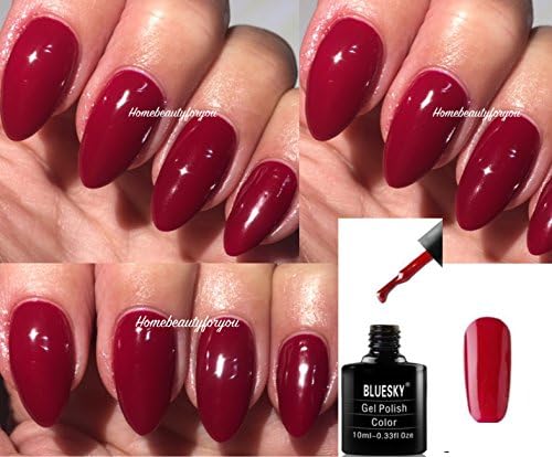 BLUESKYRED Deep Rich Red Rouge Rite 80605 Contradictions Nail Gel Polish UV LED Soak Off 10ml
