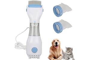 FiTspi Electric Vacuum Lice Comb Head Lice Treatment Multifunctional Physical Flea Removal Killer Brush for Pet Cat Dog Hair Cleaner Lice Remover Comb