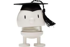 ‎HOPTIMIST Hoptimist IQ Bumble Bestandene Prüfung Geschenk, Graduation Deko zum Abi, Glücksbringer Prüfung oder Süßes Abitur Geschenk, 6,3 x 6 x 7,4 cm, Small, Weiß