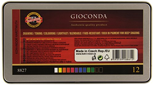 Pastellstifte 12er Set Gioconda Pastellkreiden Stifte Metallbox Zeichenset von KOH-I-NOOR - 2