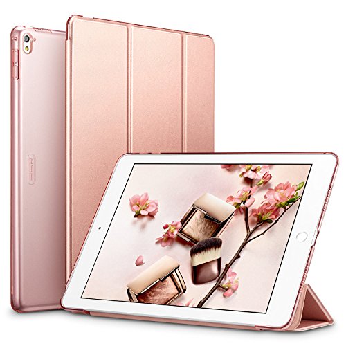 iPad Pro 9.7 Hülle, ESR® Yippee Series Auto aufwachen / Schlaf Funktion Wickelfalz Ledertasche mit Lichtdurchlässig Rückseite Abdeckung Leichtgewicht Schutzhülle für iPad Pro 9.7 Zoll (Rose Gold)
