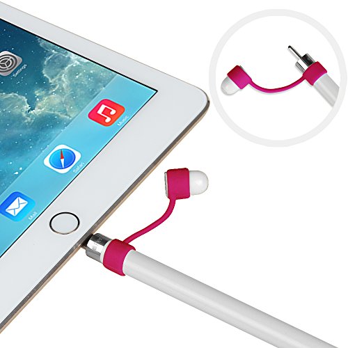 [3-Pack] Fintie Apple Pencil Stift Kappehalter/ Schreibfeder-Abdeckung/ Halterung für Lightning Kabel Adapter für den iPad Pro Pencil (Apple Pencil, Ladekabel und Adapter sind nicht im Lieferumfang enthalten), Lila - 4