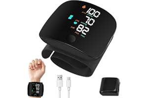 AVCXEC Wearable Wrist Blood Pressure Monitor with 99x2 Reading Memory, Blood Pressure Monitors Wrist with LED Touch Screen, Adjustable Wrist Blood Pressure Cuff for Home Travel Use, Automatic Voice
