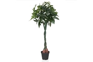 hjh OFFICE pianta artificiale 160cm grande PACHIRA pianta decorativa artificiale, albero artificiale per camera da letto ufficio soggiorno
