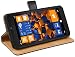 Produktbild mumbi Ledertasche im Bookstyle für Microsoft Lumia 640 XL Tasche