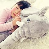 Elefant Kissen, Baby Kinderkopfkissen Kleinkind Schlaf Elefant pillow Plüsch Kinderzierkissen Weich Gefüllt Elefant Niedlich Komfortablen Plüsch Tier für Baby oder Erwachsene by YHANONAL - 3