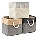Produktbild EZOWare Faltbare Aufbewahrungsbox in Würfel Lagerung Korb Schrank Würfel Aufbewahrungskörbe mit Griffen (33 x 33 x 33 cm) für Spielzeug, Büro, Schrank, Zuhause (Sortierte Farbe)