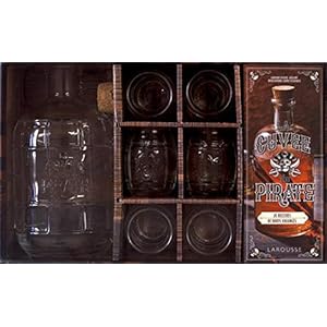 Coffret La cuvée du pirate : Contient : 1 bouteille en verre de 1,5L, 6 shooters en verre