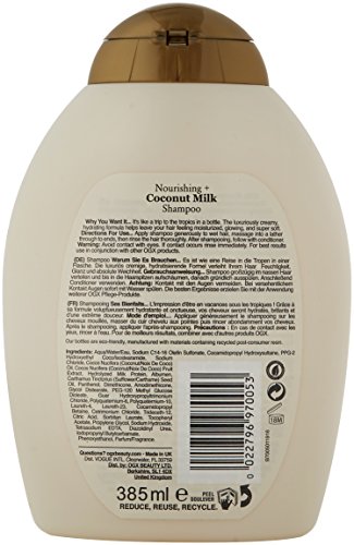 OGX Nourishing Coconut Milk Shampoo, 1er Pack (1 x 385 ml) - 2
