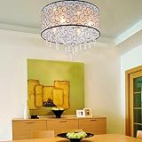 OOFAY LIGHT® Einfache und graziöse Kristallleuchte 4 Stücke-Kristall-Deckenlampe für Wohnzimmer Moderne Kristallleuchte Kristall-Deckenlampe für Schlafzimmer - 2