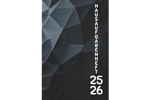 Hausaufgabenheft 2025/2026 Mit Datum: Schülerkalender Gymnasium Grundschule | Jungs mädchen Teenager | Hausaufgabenplaner