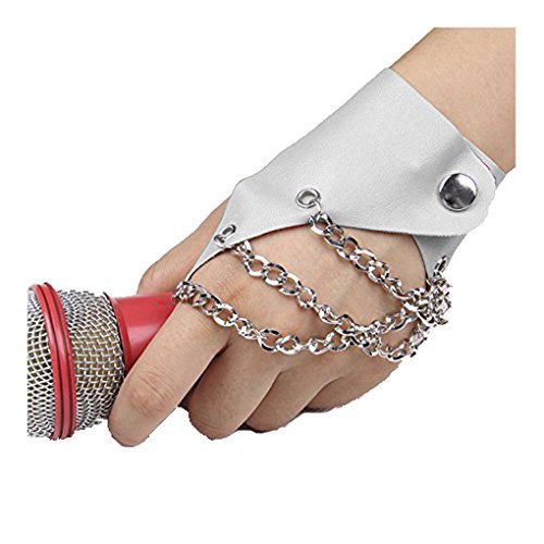 Preisvergleich Produktbild Liying Damen Halbfinger Fingerlose Handschuhe Punk Armband Halbfinger Bühne Kostüm Tanzen Party Zubehör Rock Stil
