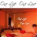 Produktbild Wandtattoo One Life One Love (1 Meter.) Rot (Rouge romance)