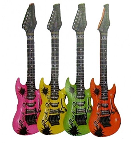 21FASHION Children Inflatable Air Guitar Blow Up Toy Kids Rock and Roll 4 X Assorted Color
