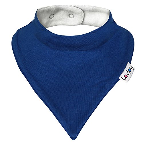 Lovjoy Bandana Geifer Baby Lätzchen (5 PACK – Tints of Blue) Super Absorbent & Soft für ultimativen Komfort mit justierbarem Snaps- Netter Baby-Geschenk für Jungen und Mädchen. - 2