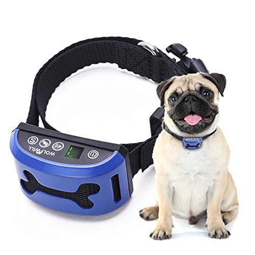 WOLFWILL-Anti-barking-collar-for-dogs-Harmless-No-Shock-Collar-with-3-ModeRechargeable-Digital-Display-7-Level-Sensitivity-Beep-Vibration