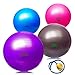 Produktbild Sosila Anti-Burst Gymnastikball, Yogaball, Pilatesball, Fitnessball, Sitzball mit Pumpe, rutschfest, berstsicher von 65cm und 75cm, 150kg Maximalbelastbarkeit, Pezziball Swissball als Fitness Kleingeräte und Balance Stuhl, ideal für Rehasport, Balanceübungen, Koordinationsübungen, Schwarz, Lila, Pink und Blau (Blau, 65cm)