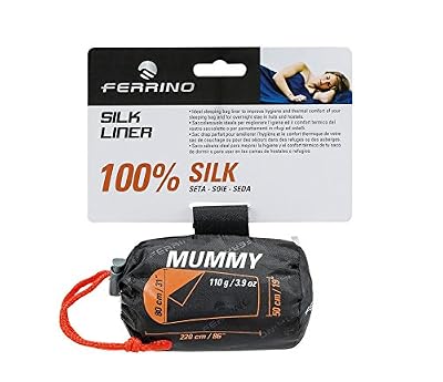 FERRINO Silk Liner Mummy – Drap Utra léger en soie, blanc