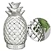 Produktbild Aroma Diffuser COOSA Luftbefeuchter Ätherischesöl Oil Diffusor 100ml Keramik Ananas Form Düfte Humidifier LED mit 7 Farben 4 Zeit Einstellung für Yoga Salon Spa Wohn-, Schlaf-, Bade- oder Kinderzimmer Hotel (Silber)