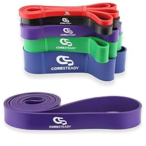 Coresteady Resistance Bands | Assisted Pull Up Band | Exercise Workout Bands for CrossFit - Powerlifting - Yoga - Stretch Mobility Exercise (One per sale) for Men and Women