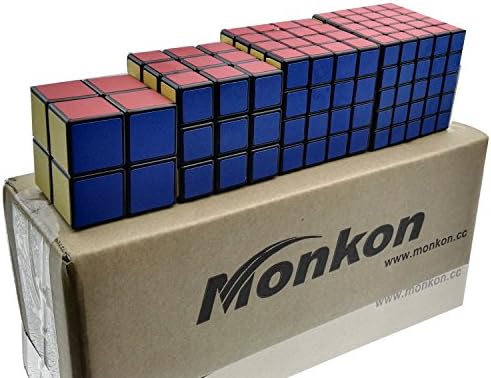 Monkon Set of 2x2x2 3x3x3 4x4x4 5x5x5 Rubick Rubix Magic Puzzle Cube (HM)