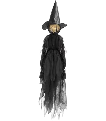 Balai De Sorcière Flottant Halloween - 110 Cm, Avec Sons Effrayants Et Mouvement - Décor Animé Pour Fête - Fonctionne Avec Piles
