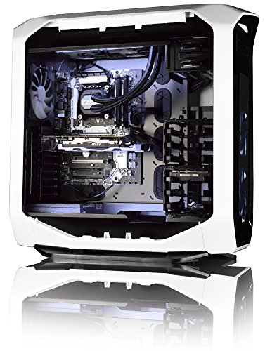 VIBOX Rapture XR770-360 Komplett-PC Paket Gaming PC – 4,0GHz i7 10-Core Prozessor, GTX 1070, leistungsfähig, Wassergekühlter Desktop Gamer Computer mit Spielgutschein, 3x Dreifach 27″ Monitor, Roccat Tastatur, Gamer Mouse, Windows 10, Weiß Innenbeleuchtung, lebenslange Garantie* (3,0GHz (4,0GHz Turbo) Intel i7 6950X Extreme Broadwell 10-Core Prozessor, MSI NVIDIA GeForce GTX 1070 8GB Armor Grafikkarte, 64GB Team 2133MHz DDR4 RAM, Samsung 1TB SSD, Corsair H100i GTX Wasserkühler, Corsair Gehäuse) - 5