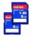 Produktbild SanDisk SDHC 8GB Class 2 Speicherkarte (2-er Pack)