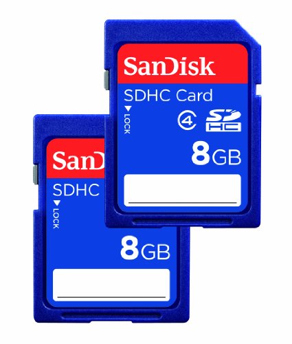 Preisvergleich Produktbild SanDisk SDHC 8GB Class 2 Speicherkarte (2-er Pack)
