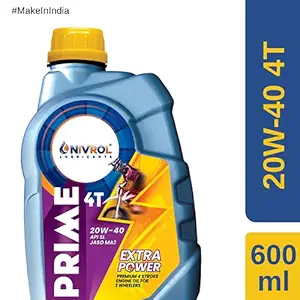 Nivrol Prime 4T 20W40 High Performance Power Engine Oil For Four Stroke Bikes (600 ml)