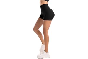 Walifrey Radlerhose Damen Kurze High Waist Shorts，Sporthose Damen Blickdicht Shorts Sommer für Yoga
