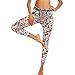 Produktbild Coolster Frauen Sport Yoga Leggings Lange Druck Fitness Hosen Yoga Sport Hosen (Weiß, S)