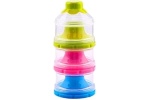 BINZHIYUAN 3-Layer Formula Dispenser Portable Milk Powder Compartment Container Pot Box Milk Cans Snack Storage Box for Travel and Outdoor Activities Nighttime Nursing 1