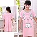 [Lovely Kitty] Girls Nightgown Summer Nightdress Comfy Loungewear,PINK,5-7Years