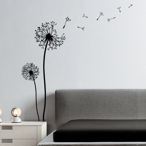 Preisvergleich Produktbild Wandtattoo Wandaufkleber Sticker "Pusteblume" - blau