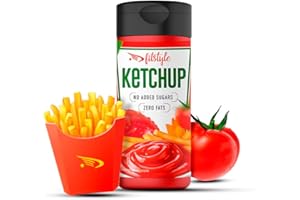Salsa Ketchup 0% FITstyle 280ml | Sin azúcares añadidos y light | Textura espesa y sabor intenso | Apto para dietas